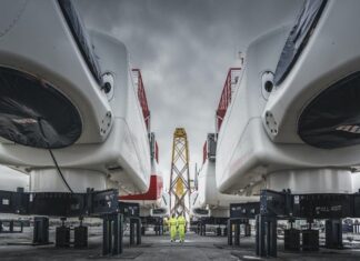 Estrategia para mover las turbinas eólicas más grandes del mundo