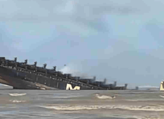 MSC SILVANA VIII queda semihundido en Zhoushan y crece incertidumbre sobre su recuperación